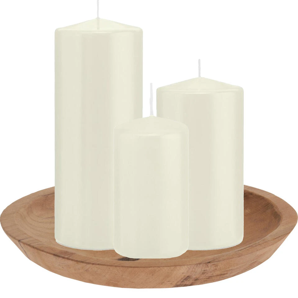 H&S Collection Kaarsenplateau/dienblad - Teak Hout - D30 X H4 Cm 2 H&S Collection Kaarsenplateau/dienblad - Teak Hout - D30 X H4 Cm - Afbeelding 2