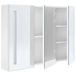 VidaXL Badkamerkast Met Spiegel En LED 89x14x62 Cm Glanzend Wit -Woonmeubelwinkel 0ee51949aac04bea9d056d88e177f619