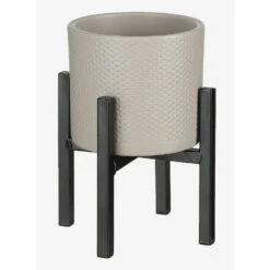 Mica Decorations Bloempot - Taupe - Relief - Keramiek - 23 X 21 Cm 6 Mica Decorations Bloempot - Taupe - Relief - Keramiek - 23 X 21 Cm -Woonmeubelwinkel 1000003673 0103