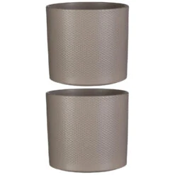 Mica Decorations Bloempot - Taupe - Relief - Keramiek - 23 X 21 Cm 7 Mica Decorations Bloempot - Taupe - Relief - Keramiek - 23 X 21 Cm -Woonmeubelwinkel 1000003673 0104