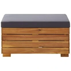 VidaXL Voetensteun 1 St Met Kussen Sectioneel Massief Acaciahout -Woonmeubelwinkel 1000005890 0102