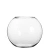 Mica Decorations Vaas - Bolvormig - Glas - Transparant - 20 X 25 Cm