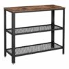 O'DADDY® Wandtafel - Sidetable Industrieel - XXL - 101,5x35x80 - Bruin