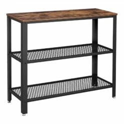 O'DADDY® Wandtafel - Sidetable Industrieel - XXL - 101,5x35x80 - Bruin