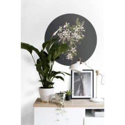 ESTAhome Zelfklevende Behangcirkel - Bloesemtak - Licht Roze En Zwart - Ø 70 Cm -Woonmeubelwinkel 1000013357 0102