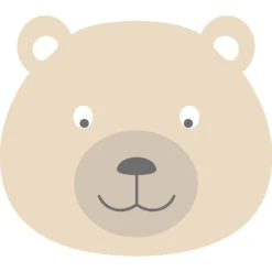 ESTAhome Muursticker - Dierenkoppen - Beige - 70 X 62 Cm - 158971