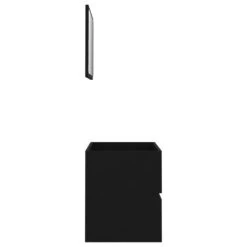 VidaXL 2-delige Badkamermeubelset Spaanplaat Zwart -Woonmeubelwinkel 1000025754 0103