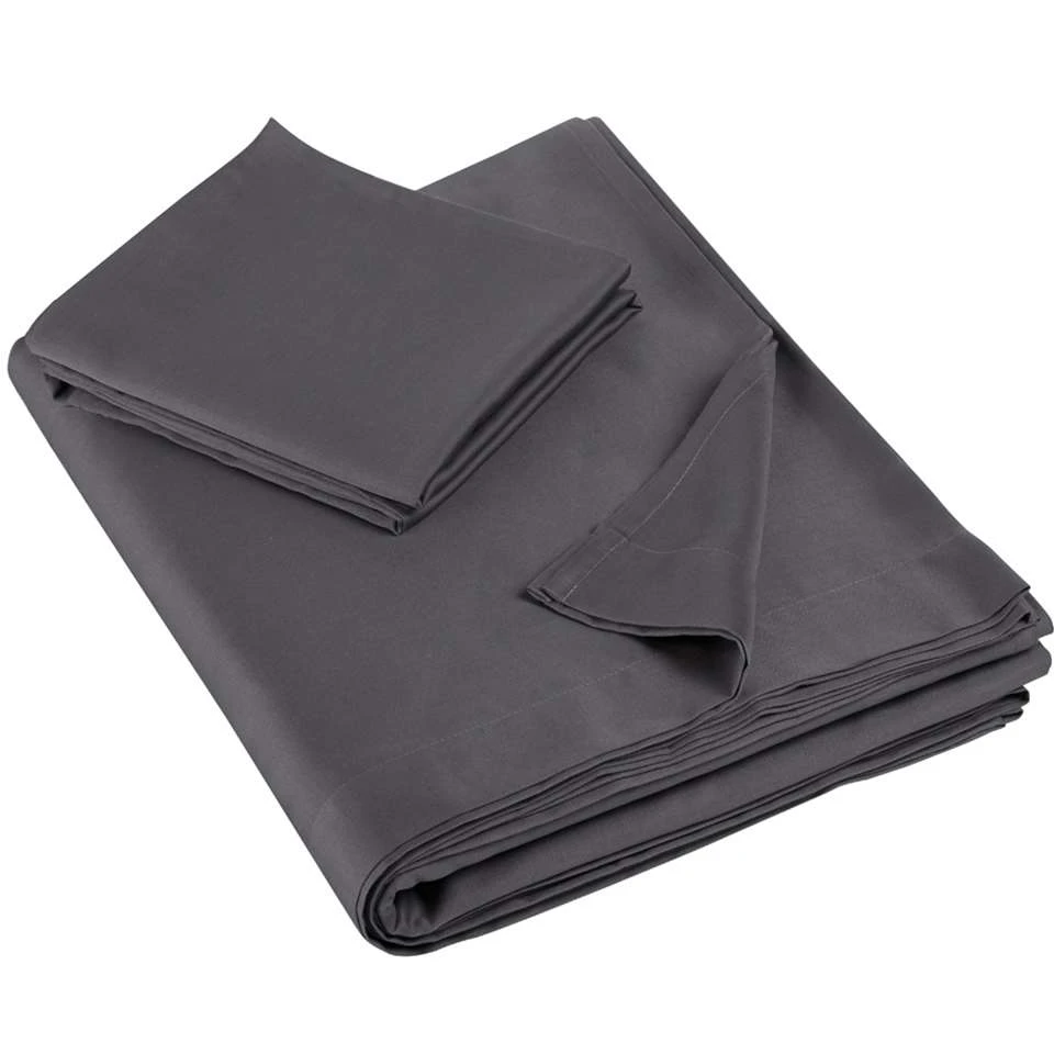De Witte Lietaer Lakenset Olivia - 180 X 280 Cm - Grijs - Satijnkatoen 1 De Witte Lietaer Lakenset Olivia - 180 X 280 Cm - Grijs - Satijnkatoen