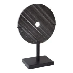 LOFT42 Circle Ornament Op Voet - Zwart Marmer Ø30cm
