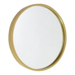 Fragix Boston Wandspiegel Rond - Goud - Metaal - Ø35cm - Industrieel