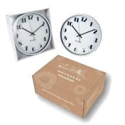 Orange85 Wandklok Modern Quartz Wit Diameter 30 Cm Plastic -Woonmeubelwinkel 1000033007 0110