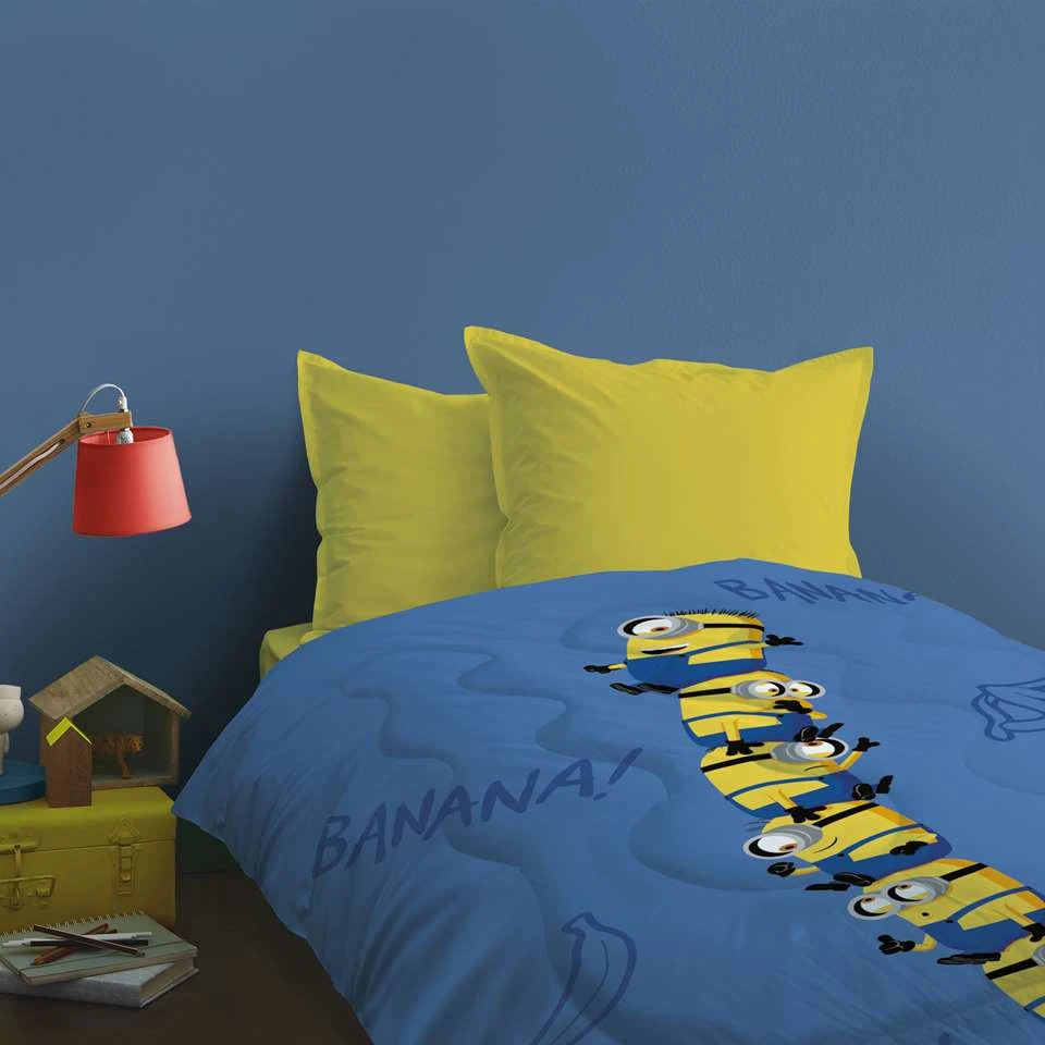 Minions Beddensprei Banana - 140 X 200 Cm - Polyester 2 Minions Beddensprei Banana - 140 X 200 Cm - Polyester - Afbeelding 2