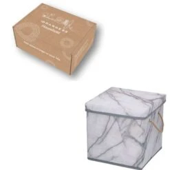 Orange85 Opbergdoos Opbergbox Opbergmand Marmer 31x31x31cm -Woonmeubelwinkel 1000033266 0110
