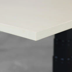 Elektrisch Verstelbaar Bureau - 160x80 Cm - Single Motor - Wit / Licht Eiken -Woonmeubelwinkel 1000033629 0102