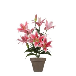 Mica Decorations Tijgerlelie Kunstplant - H47 Cm - Fuchsia