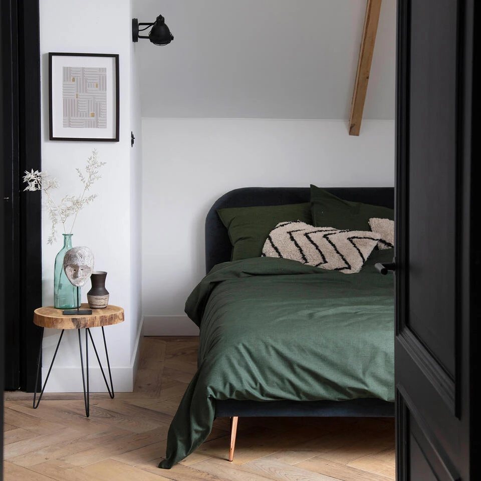 Damai Dekbedovertrek Mik - Katoen - 240x200/220 Cm - Green 2 Damai Dekbedovertrek Mik - Katoen - 240x200/220 Cm - Green - Afbeelding 2