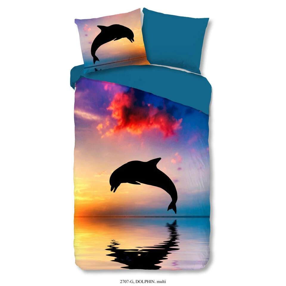 Good Morning Dekbedovertrek "Dolphin" - Multi - (140x220 Cm) 1 Good Morning Dekbedovertrek "Dolphin" - Multi - (140x220 Cm)