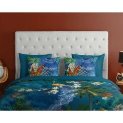 Good Morning Dekbedovertrek "Samantha" - Petrol - (140x220 Cm) -Woonmeubelwinkel 1000035982 0110