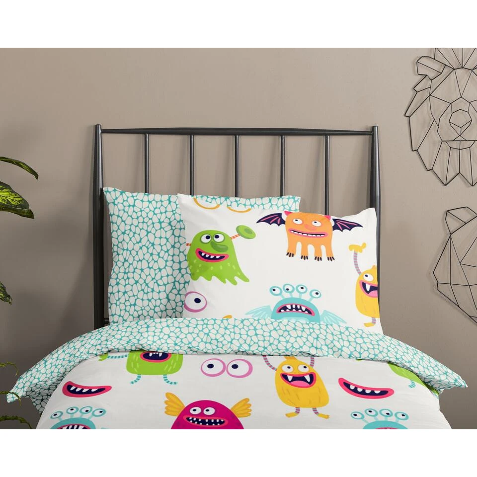 Good Morning Dekbedovertrek "Booh" - Multi - (140x220 Cm) 1 Good Morning Dekbedovertrek "Booh" - Multi - (140x220 Cm)