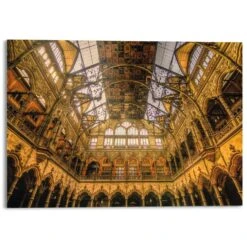 Plexiglasschilderij Chamber Of Commerce 100x140 Cm Goudkleurig