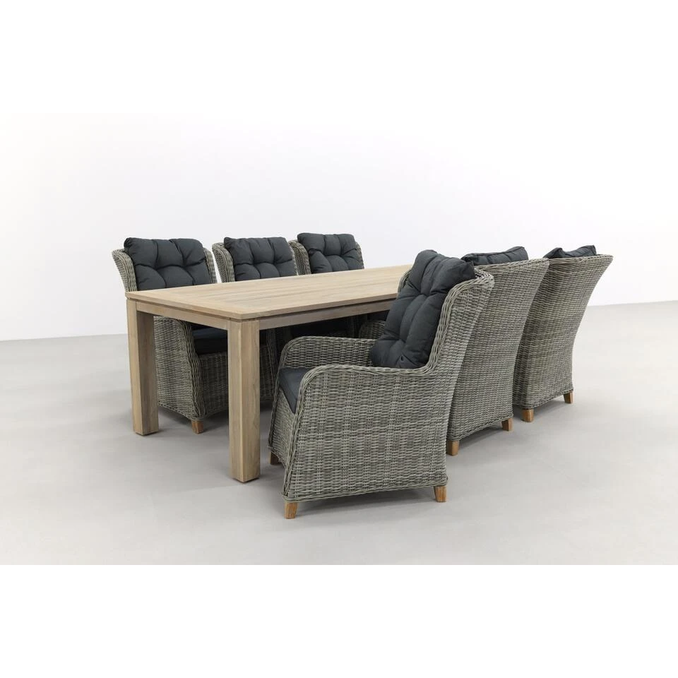 VDG Torino Paloma Grijs/Rome 240 Cm. Tuinset - 7-delig 2 VDG Torino Paloma Grijs/Rome 240 Cm. Tuinset - 7-delig - Afbeelding 2