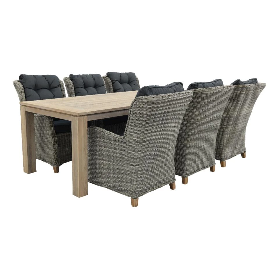 VDG Torino Paloma Grijs/Rome 240 Cm. Tuinset - 7-delig 3 VDG Torino Paloma Grijs/Rome 240 Cm. Tuinset - 7-delig - Afbeelding 3