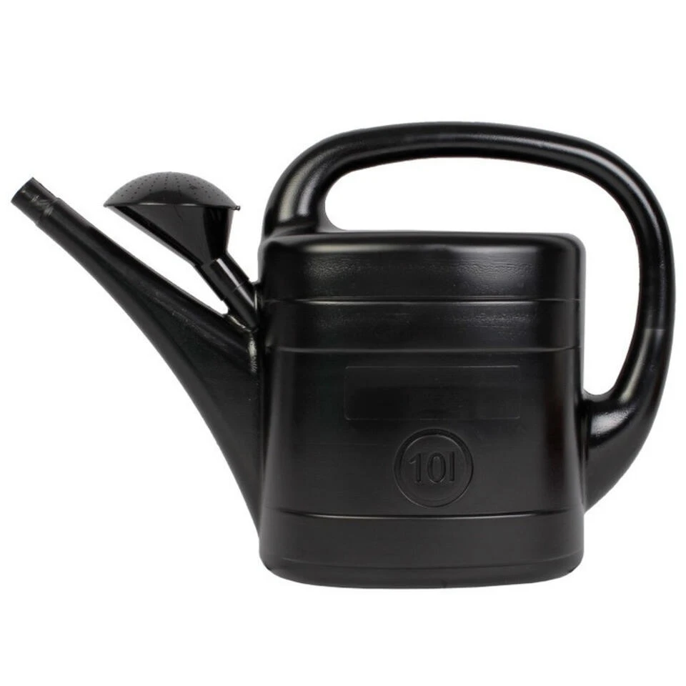 Gieter - Zwart - Kunststof - Zwarte Broeskop - 10 Liter 2 Gieter - Zwart - Kunststof - Zwarte Broeskop - 10 Liter - Afbeelding 2