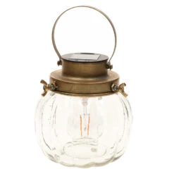 Anna's Collection Lantaarn - Solar - Glas - Met Hengsel - 15 Cm