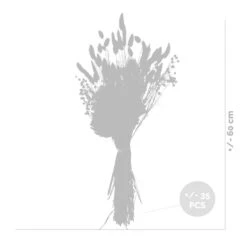 Droogboeket – Zwart/wit – Maat L – Hoogte 60 CM -Woonmeubelwinkel 1000041310 0102