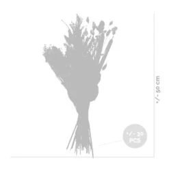 Droogboeket – Zwart/wit – Maat M – Hoogte 50 CM -Woonmeubelwinkel 1000041312 0102