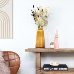 Droogboeket – Zwart/wit – Maat M – Hoogte 50 CM -Woonmeubelwinkel 1000041312 0103