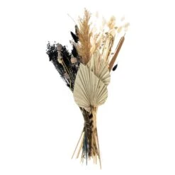 Droogboeket – Zwart/wit – Maat M – Hoogte 50 CM