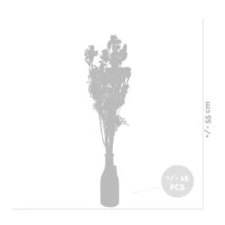 Droogboeket Incl. Vaas – Meerkleurig – ↕55 CM -Woonmeubelwinkel 1000041317 0102