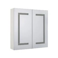 Beliani Badkamerkast Met Spiegel MAZARREDO - Wit Multiplex