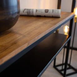 Industriële Sidetable Rafael 90x40 Cm Mangohout 40x90x84 Cm Mangohout -Woonmeubelwinkel 1000042318 0102