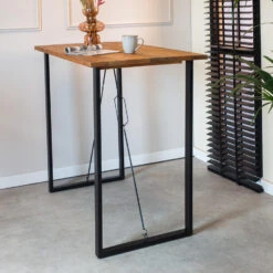 Industriële Bartafel Vegas 130x70x110 Cm Mangohout 70x130x110 Cm Mangohout -Woonmeubelwinkel 1000042345 0102