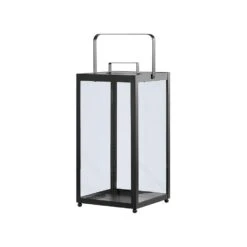 Beliani Windlichtzuilen LEPAR - Zwart Ijzer