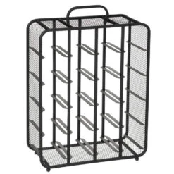 Atmosphera Wijnrek - Metaal - Voor 20 Flessen - Zwart - 64 Cm