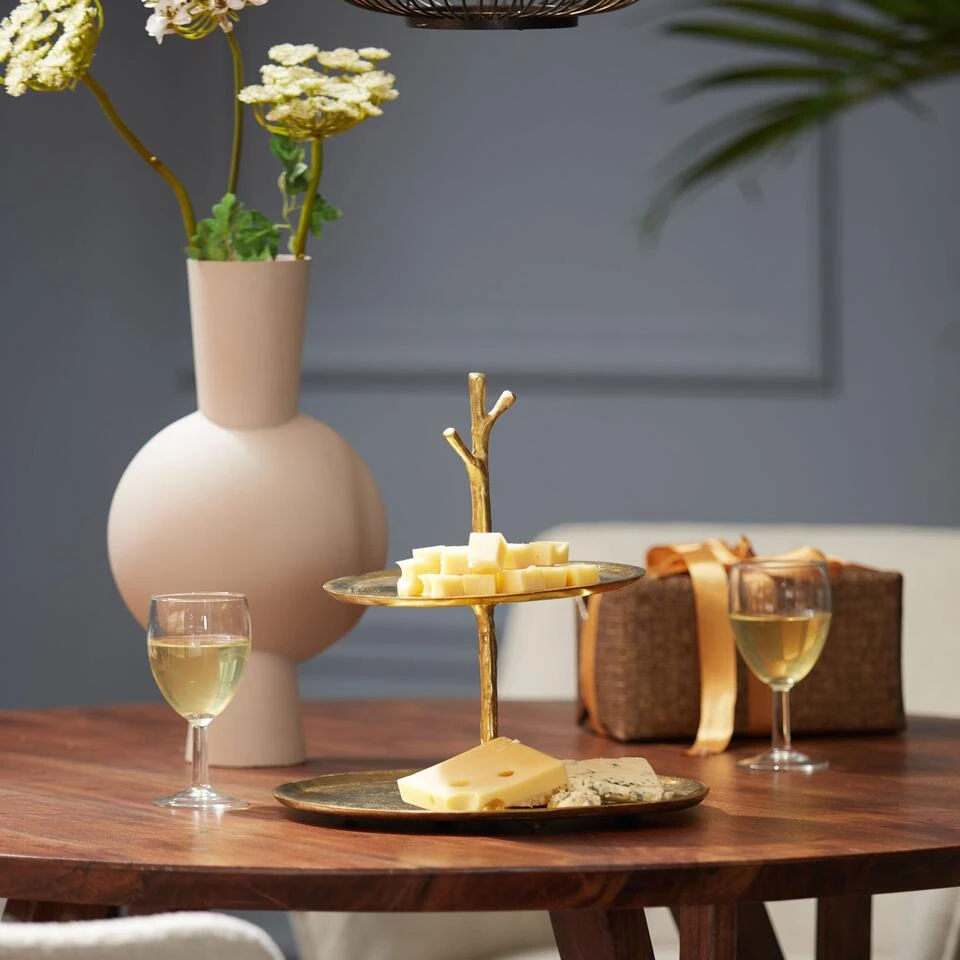 Etagère Tresa - Goud - 2 Laags 2 Etagère Tresa - Goud - 2 Laags - Afbeelding 2