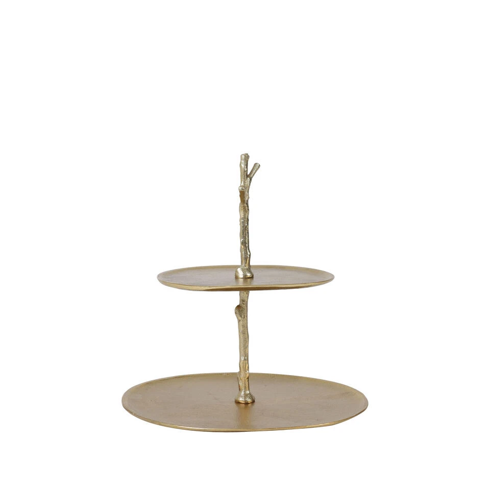 Etagère Tresa - Goud - 2 Laags 1 Etagère Tresa - Goud - 2 Laags