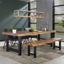Giga Meubel Eettafel Boomstam - Acaciahout - Naturel - 240x100x77cm 6 Giga Meubel Eettafel Boomstam - Acaciahout - Naturel - 240x100x77cm -Woonmeubelwinkel 1000052684 0102
