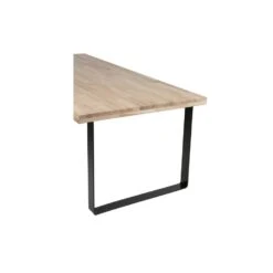 WOOOD Tablo Tafelblad Incl. C-poot - Eiken/Metaal - 74,4x220x90