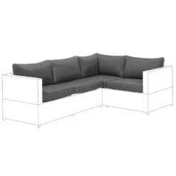 Beliani Kussenovertrek AVOLA - Grijs Polyester