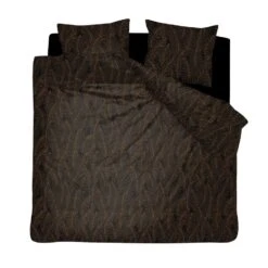 Damai Bellezza - Dekbedovertrek - Satijn - 240x200/220 Cm - Off Black