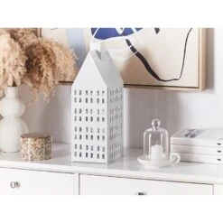 Beliani Windlichtzuilen DOLOK - Wit Ijzer -Woonmeubelwinkel 1000057084 0103