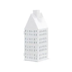 Beliani Windlichtzuilen DOLOK - Wit Ijzer