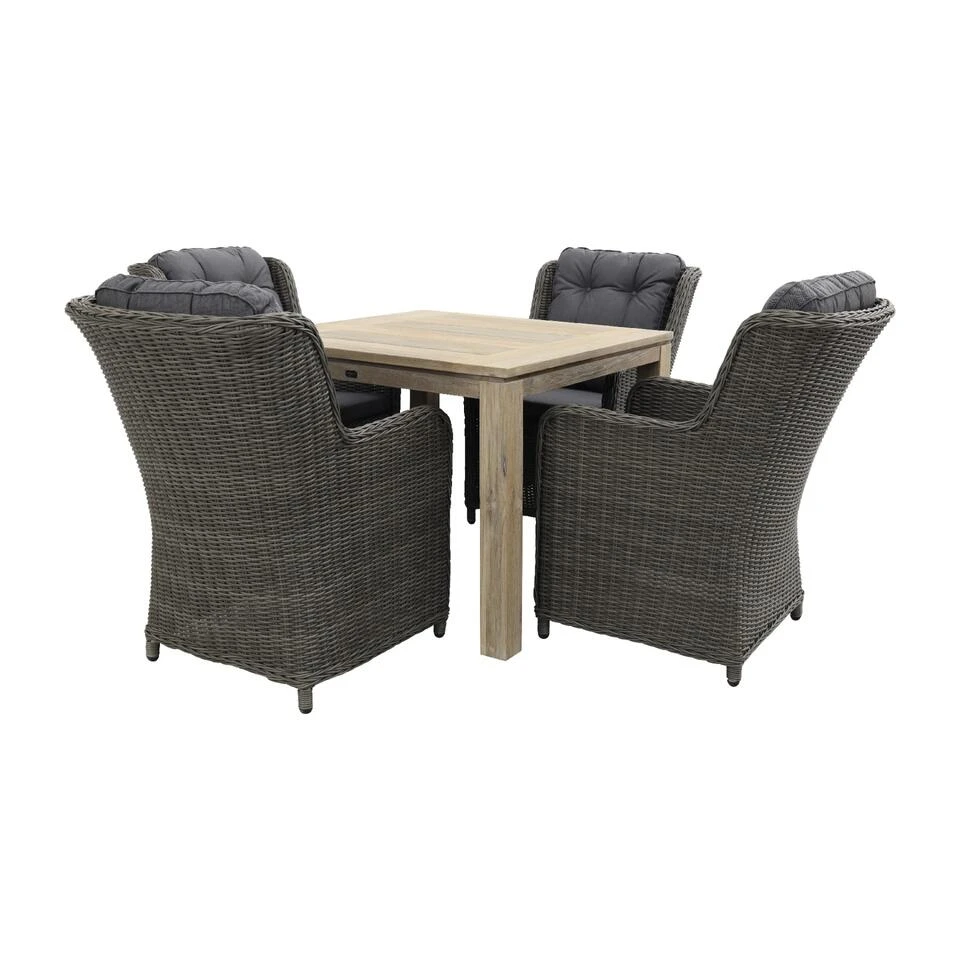 VDG Richmond Ash Grey/Rome Grey 100 Cm. - Tuinset 5-delig 3 VDG Richmond Ash Grey/Rome Grey 100 Cm. - Tuinset 5-delig - Afbeelding 3