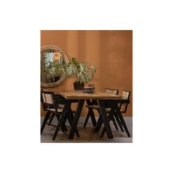 WOOOD COMBI-TABLO: MANGO NATUREL MELANGE 180x90 & UTRECHT POOT -Woonmeubelwinkel 1000058756 0103