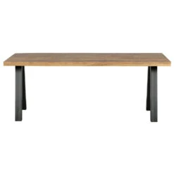 WOOOD COMBI-TABLO: MANGO NATUREL MELANGE 180x90 & UTRECHT POOT