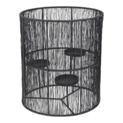 LOFT42 Wira Kandelaar Met 3 Schotels - Metaal - Zwart - Ø28x32